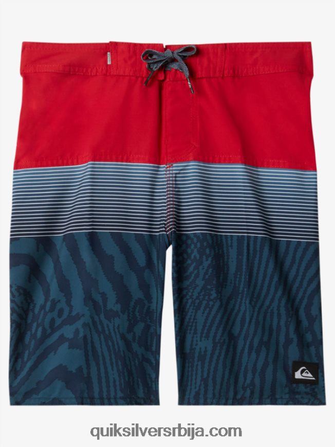 децаци Quiksilver 8-16 свакодневни панел 17 боардсхортс високог ризика црвена Z824VN1904