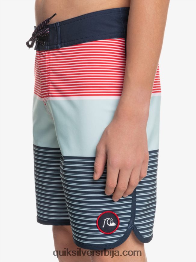 децаци Quiksilver 8-16 сурфсилк тијуана итх 17 боардсхорт високог ризика црвена Z824VN2272