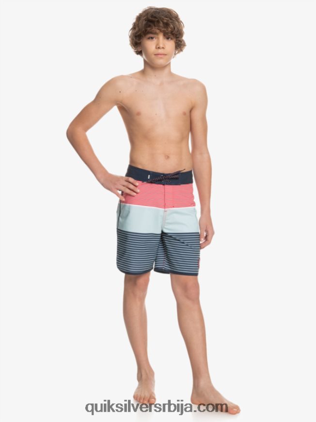 децаци Quiksilver 8-16 сурфсилк тијуана итх 17 боардсхорт високог ризика црвена Z824VN2272