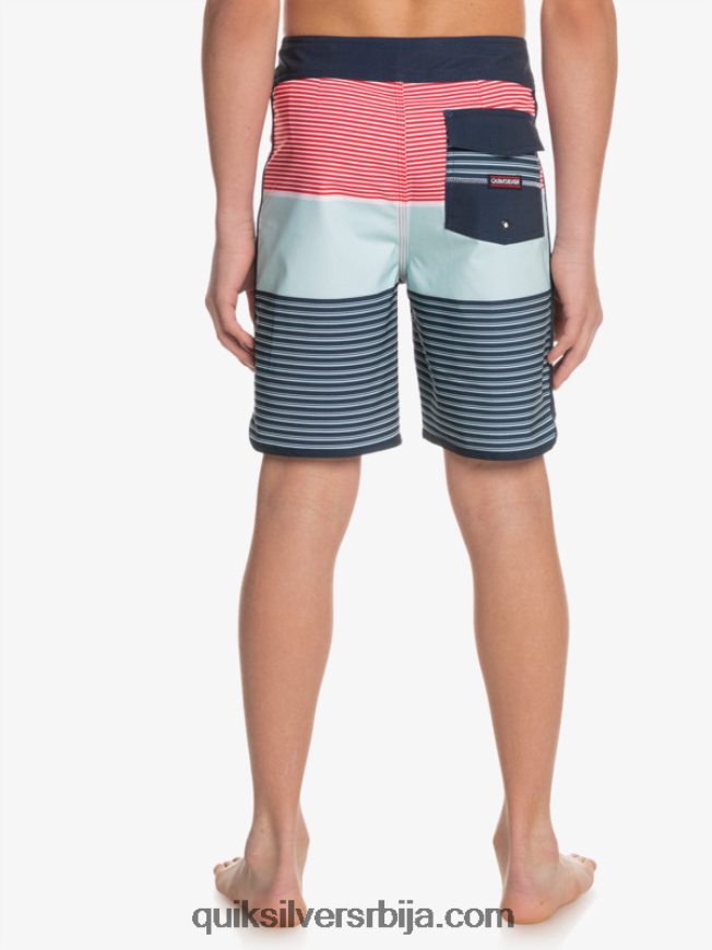 децаци Quiksilver 8-16 сурфсилк тијуана итх 17 боардсхорт високог ризика црвена Z824VN2272