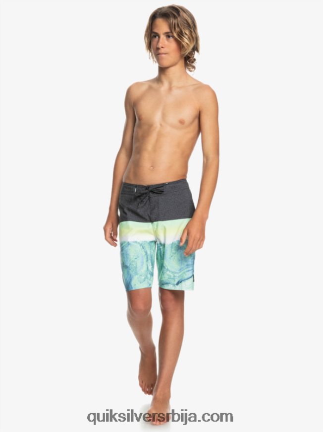 децаци Quiksilver 8-16 свакодневни панел итх 17 боардсхорт зелени пепео Z824VN2274