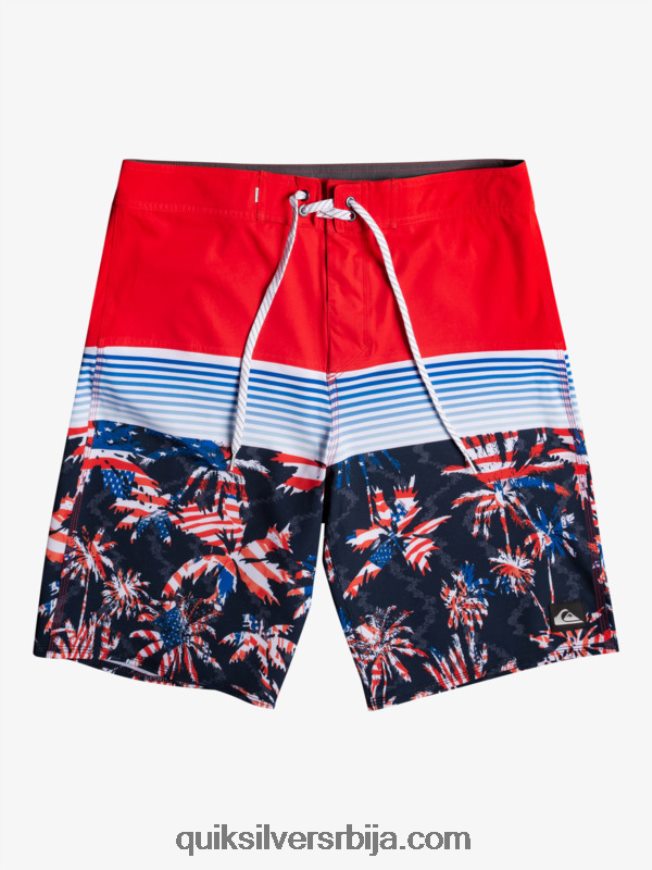 децаци Quiksilver 8-16 свакодневни панел итх 17 боардсхорт високог ризика црвена Z824VN2276