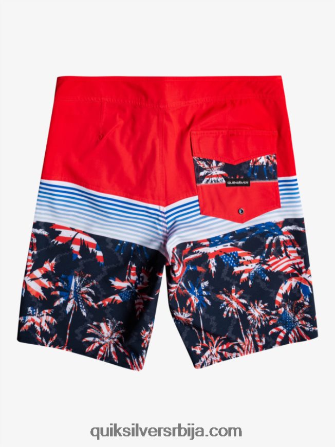 децаци Quiksilver 8-16 свакодневни панел итх 17 боардсхорт високог ризика црвена Z824VN2276