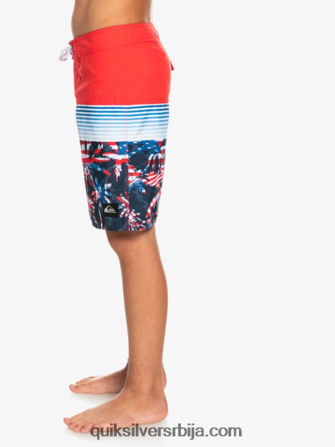 децаци Quiksilver 8-16 свакодневни панел итх 17 боардсхорт високог ризика црвена Z824VN2276