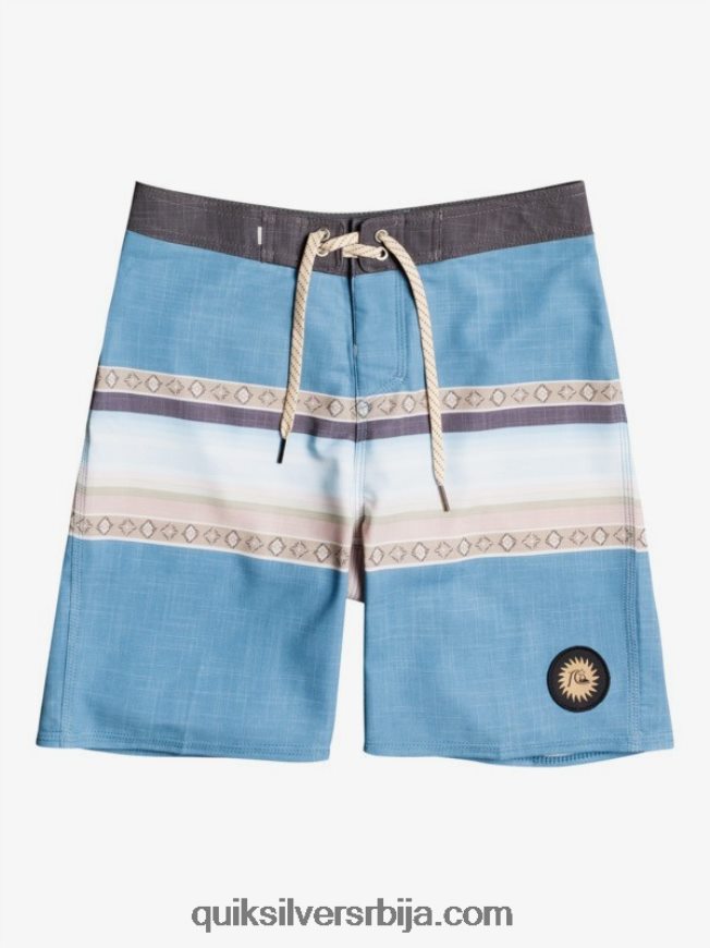 децаци Quiksilver 8-16 сурфсилк сунце избледели 17 шорц за даску плаво небо Z824VN2281