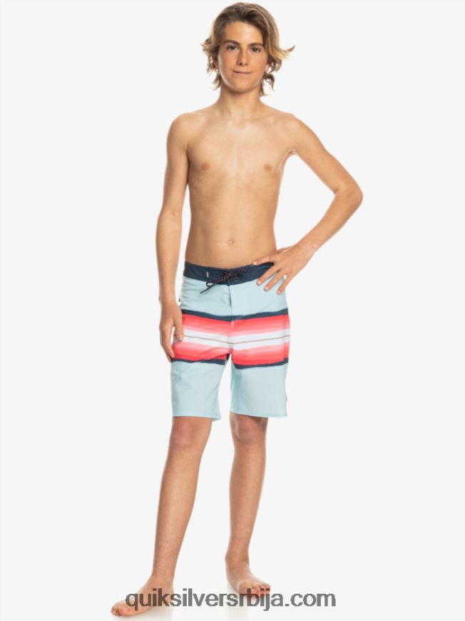 децаци Quiksilver 8-16 сурфсилк смола нијанса 17 шортс плаво сиво Z824VN2302