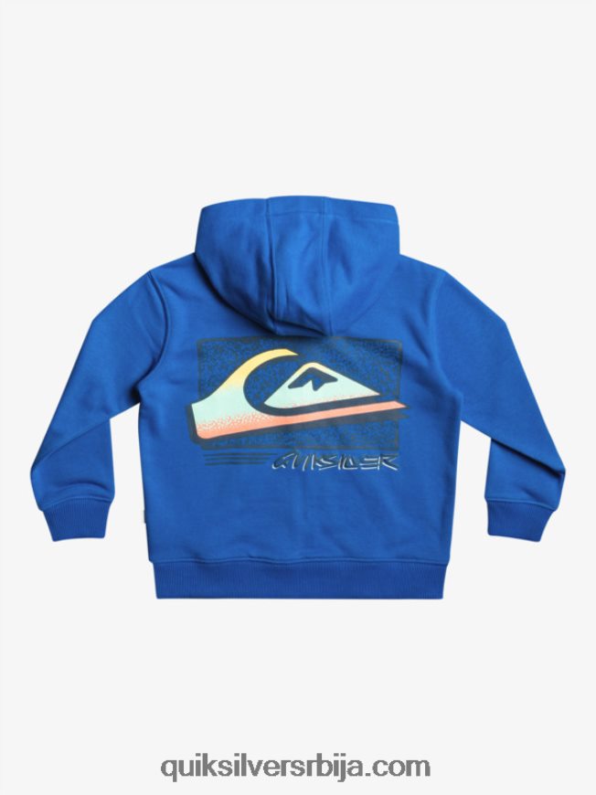 децаци Quiksilver 2-7 ретро ризика капуљача са рајсфершлусом сноркел блуе Z824VN2234