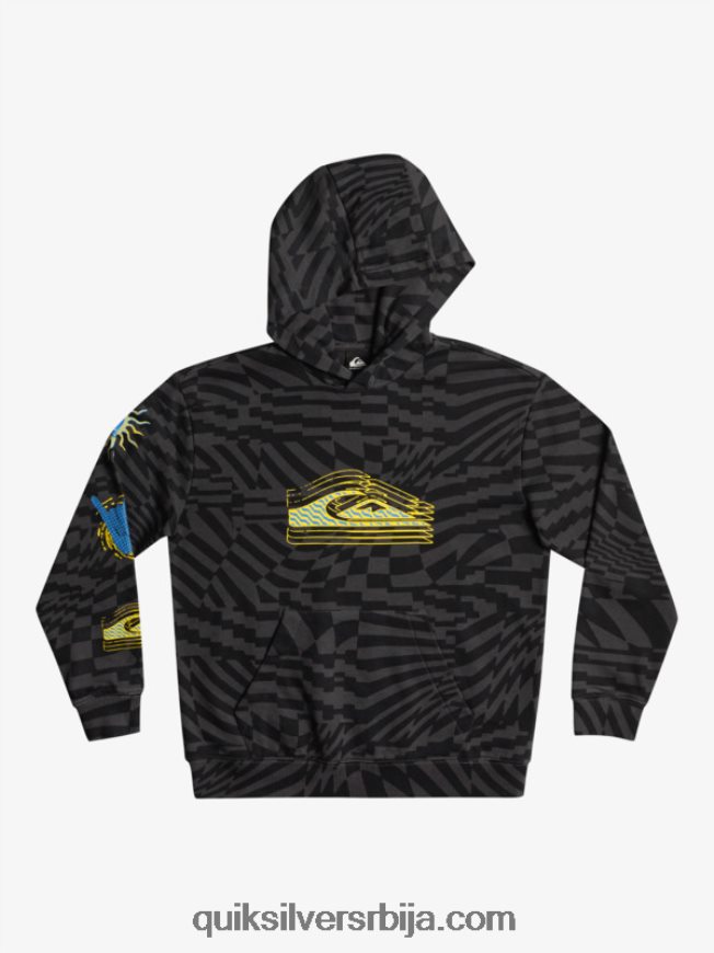 децаци Quiksilver Дуксерица с капуљачом од 8-16 радикалних пута Времена црних радикала 231 Z824VN2052
