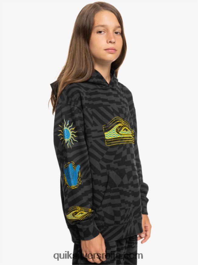 децаци Quiksilver Дуксерица с капуљачом од 8-16 радикалних пута Времена црних радикала 231 Z824VN2052