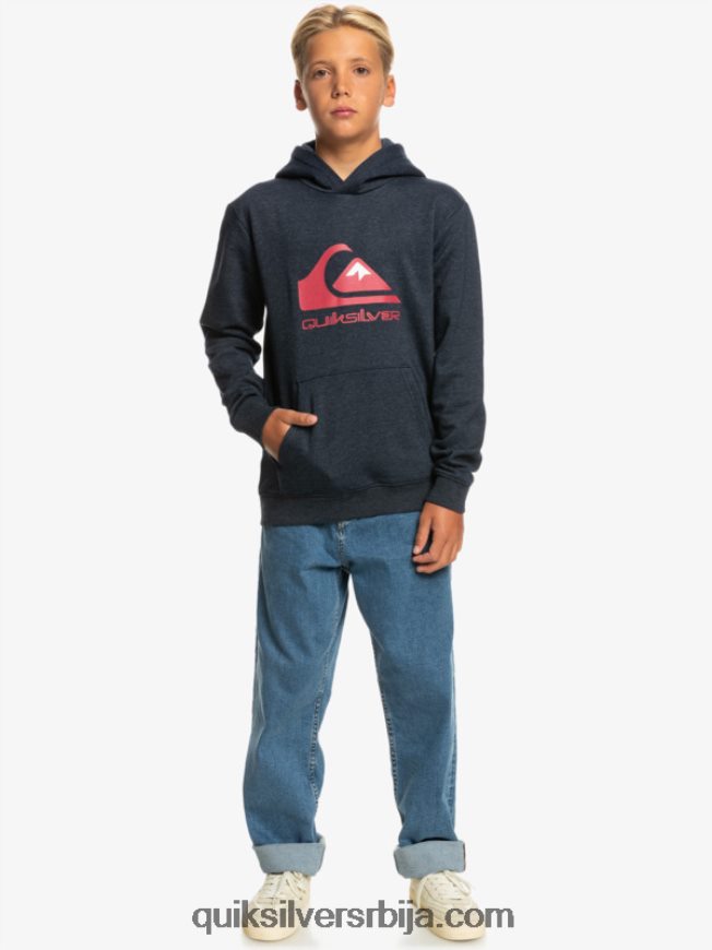 децаци Quiksilver 8-16 велики лого од флиса морнарски блејзер хеатхер Z824VN2247