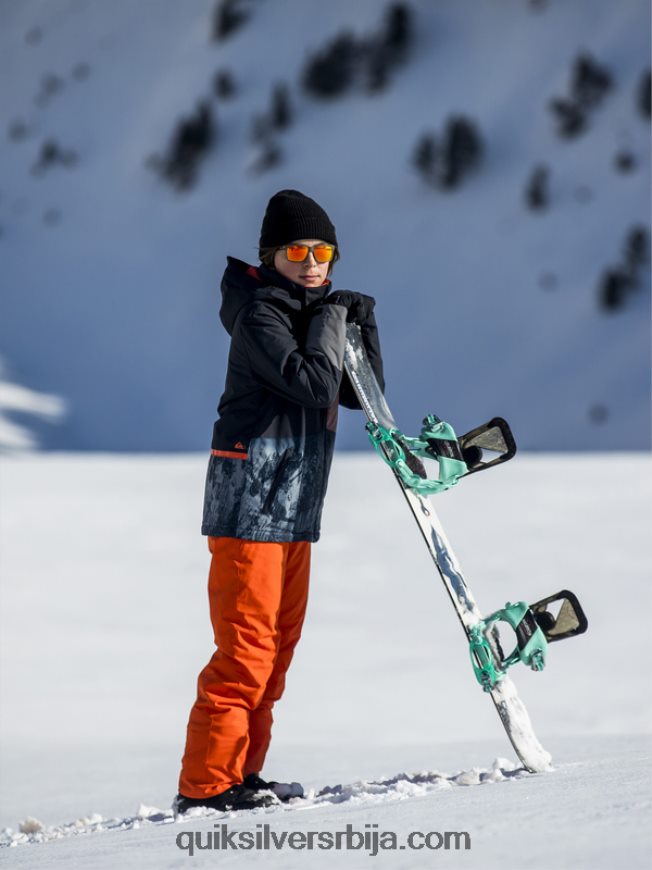 децаци Quiksilver 8-16 изоловане наранџасте панталоне за снег 8-16 пасирана бундева Z824VN2291