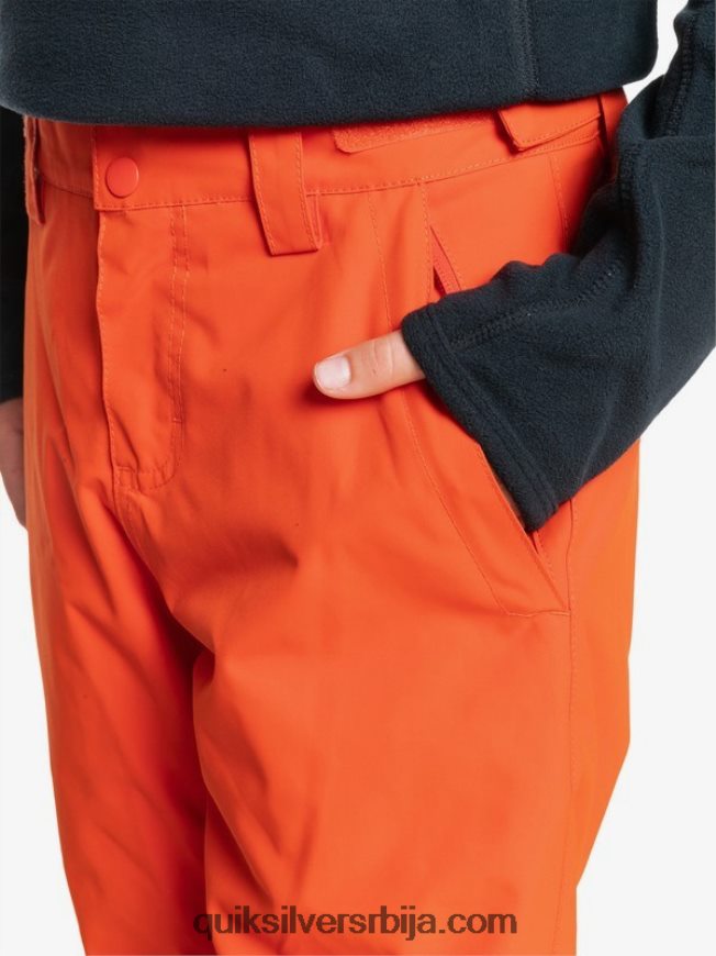 децаци Quiksilver 8-16 изоловане наранџасте панталоне за снег 8-16 пасирана бундева Z824VN2291