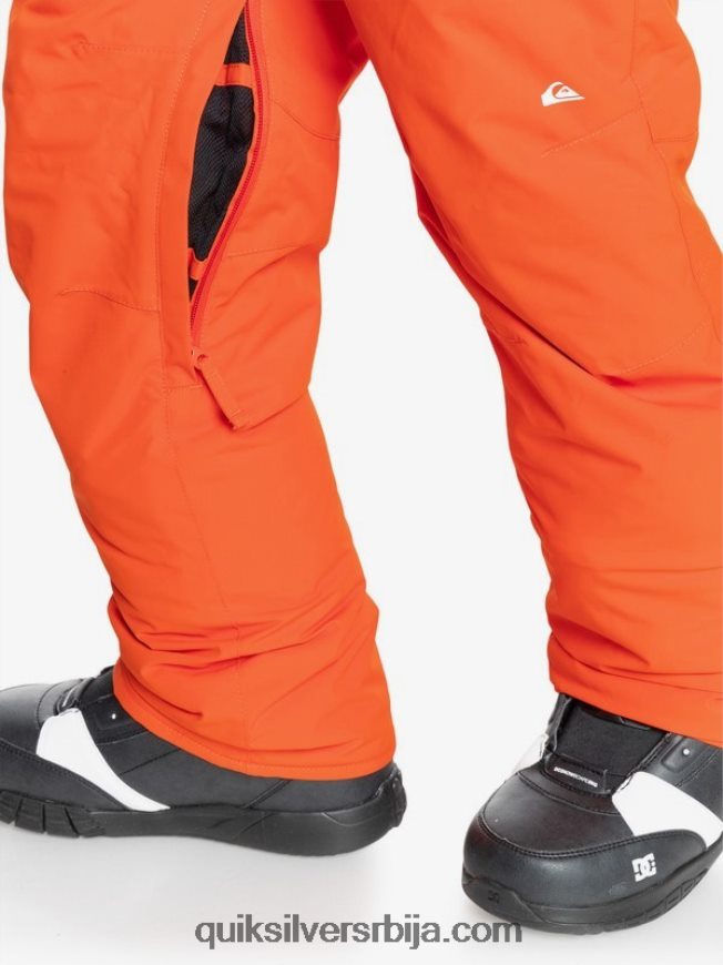 децаци Quiksilver 8-16 изоловане наранџасте панталоне за снег 8-16 пасирана бундева Z824VN2291