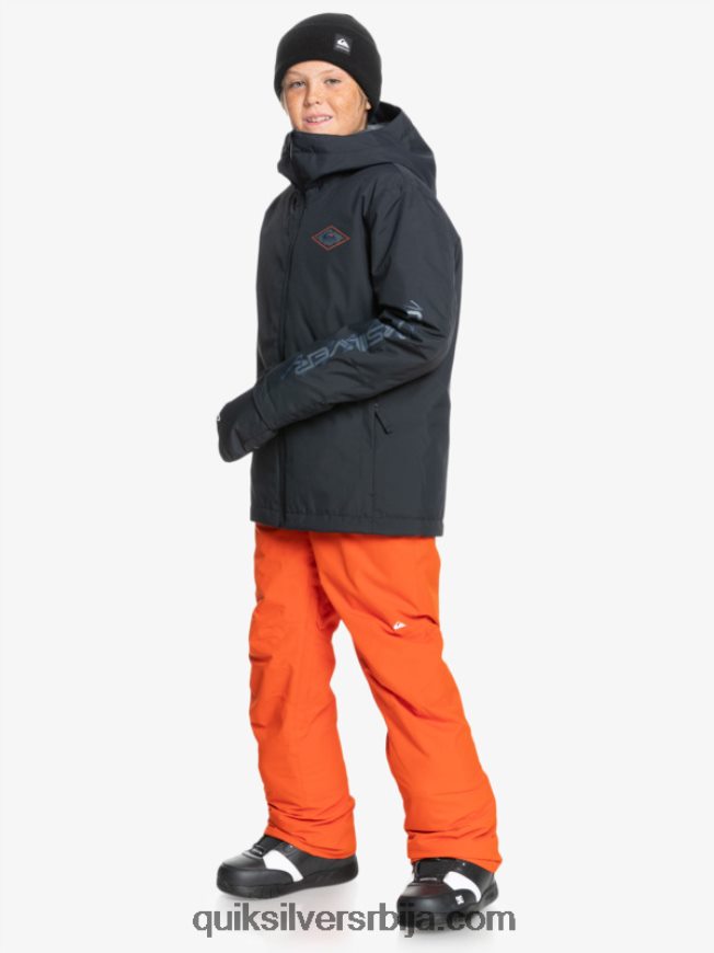 децаци Quiksilver 8-16 изоловане наранџасте панталоне за снег 8-16 пасирана бундева Z824VN2291
