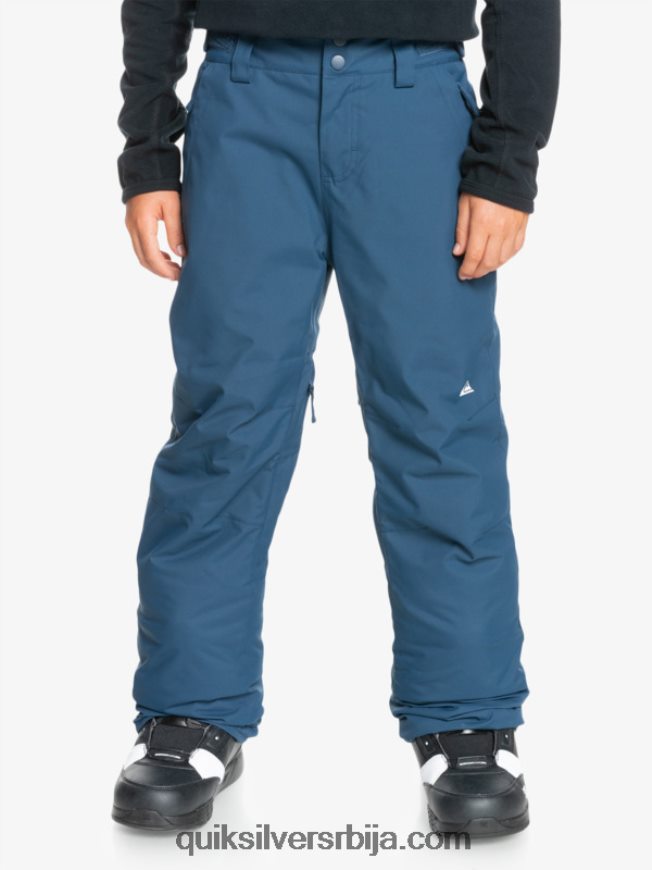 децаци Quiksilver 8-16 изоловане плаве панталоне за снег 8-16 инсигниа блуе Z824VN2292