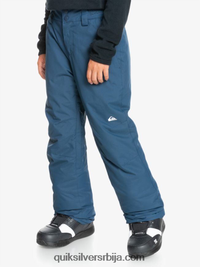 децаци Quiksilver 8-16 изоловане плаве панталоне за снег 8-16 инсигниа блуе Z824VN2292