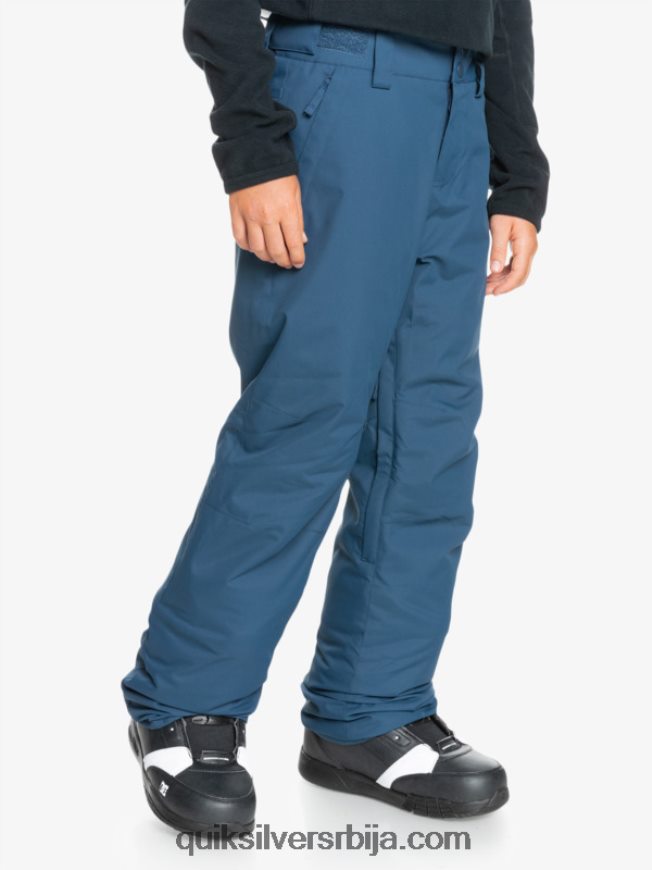 децаци Quiksilver 8-16 изоловане плаве панталоне за снег 8-16 инсигниа блуе Z824VN2292