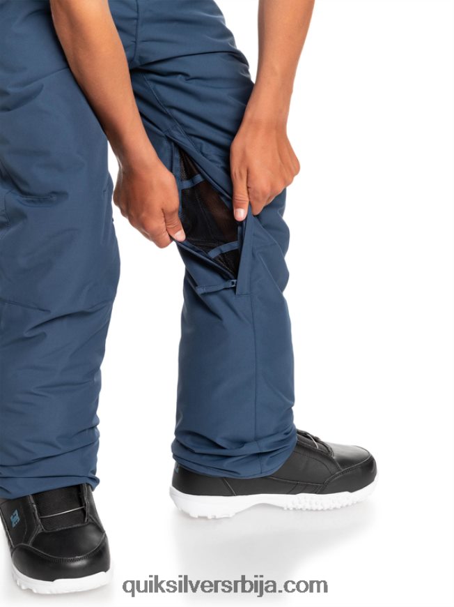 децаци Quiksilver 8-16 изоловане плаве панталоне за снег 8-16 инсигниа блуе Z824VN2292