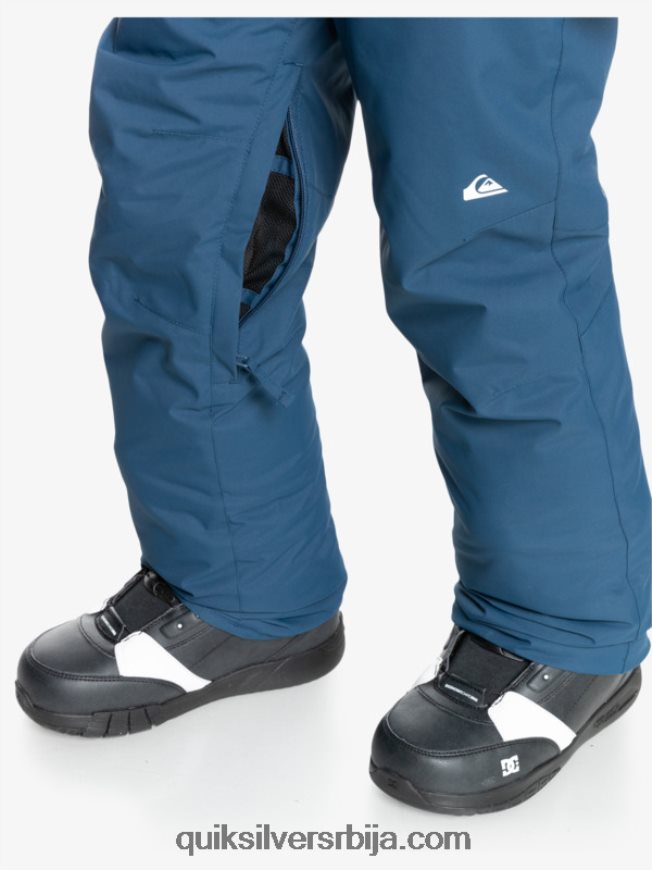 децаци Quiksilver 8-16 изоловане плаве панталоне за снег 8-16 инсигниа блуе Z824VN2292