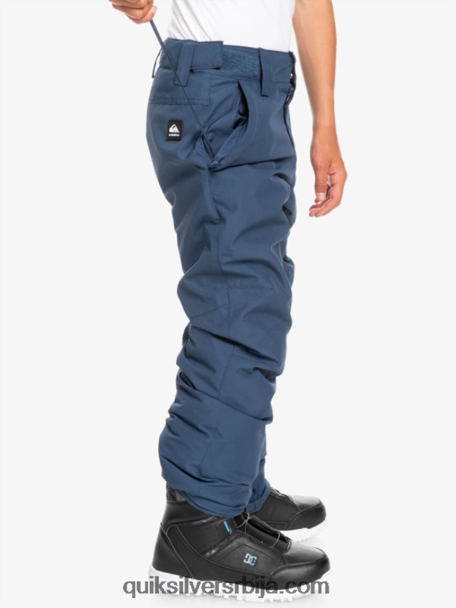 децаци Quiksilver 8-16 изоловане плаве панталоне за снег 8-16 инсигниа блуе Z824VN2292