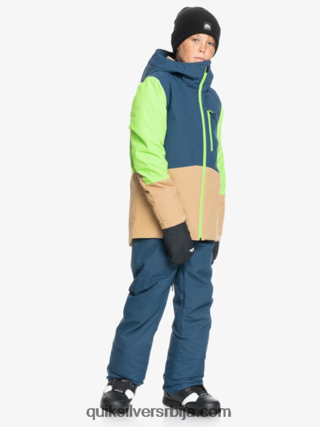 децаци Quiksilver 8-16 изоловане плаве панталоне за снег 8-16 инсигниа блуе Z824VN2292