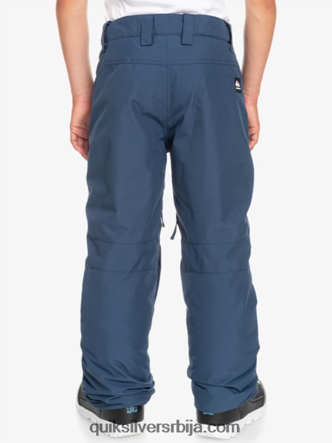 децаци Quiksilver 8-16 изоловане плаве панталоне за снег 8-16 инсигниа блуе Z824VN2292