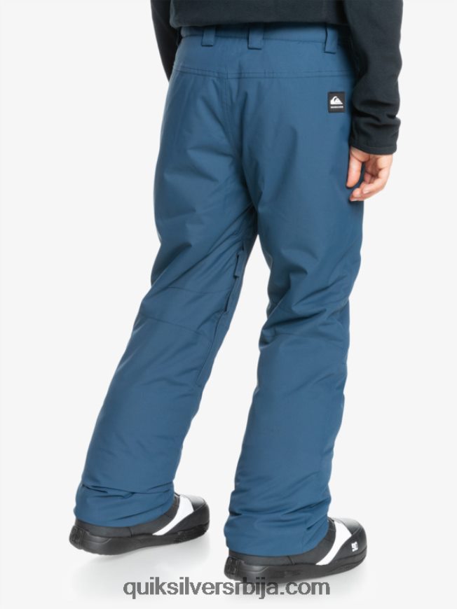 децаци Quiksilver 8-16 изоловане плаве панталоне за снег 8-16 инсигниа блуе Z824VN2292