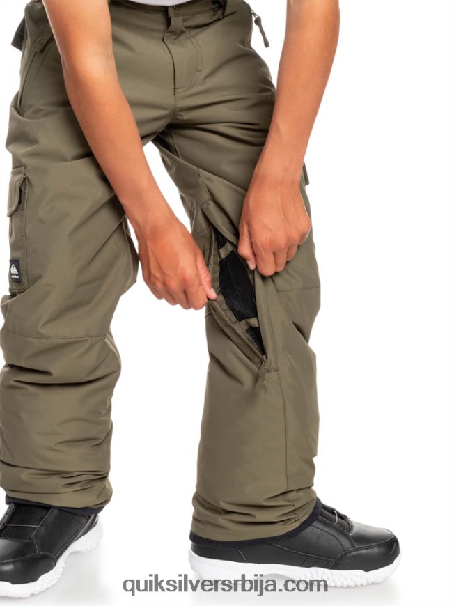децаци Quiksilver 8-16 портер панталоне за снег лист грожђа Z824VN2259