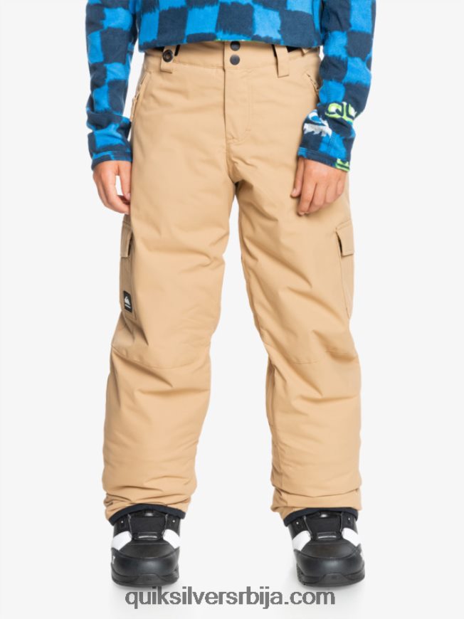 децаци Quiksilver 8-16 портер изоловане каки панталоне за снег танин Z824VN2260