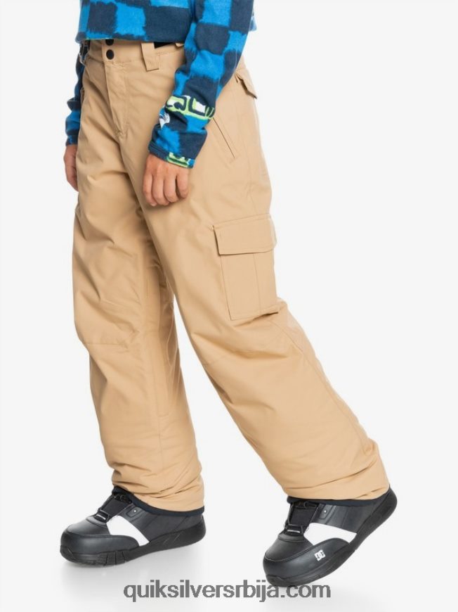 децаци Quiksilver 8-16 портер изоловане каки панталоне за снег танин Z824VN2260