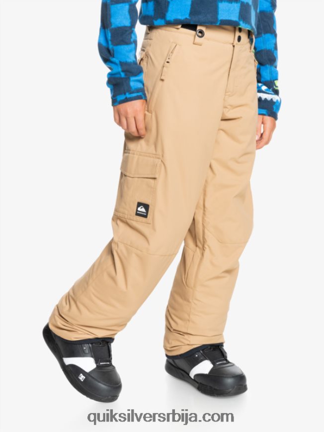 децаци Quiksilver 8-16 портер изоловане каки панталоне за снег танин Z824VN2260
