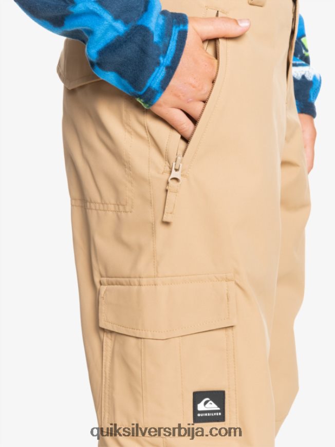 децаци Quiksilver 8-16 портер изоловане каки панталоне за снег танин Z824VN2260