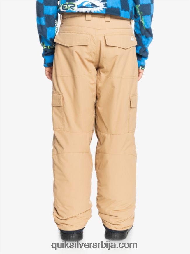 децаци Quiksilver 8-16 портер изоловане каки панталоне за снег танин Z824VN2260