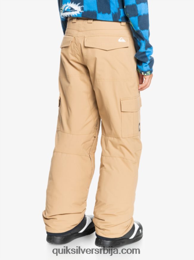 децаци Quiksilver 8-16 портер изоловане каки панталоне за снег танин Z824VN2260