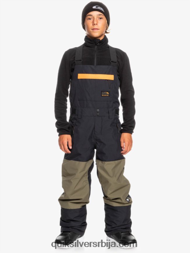 децаци Quiksilver 8-16 масх уп изоловане панталоне за снег права црна Z824VN2318
