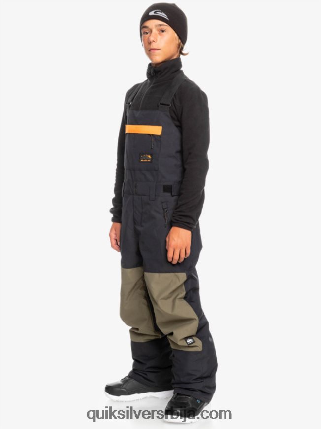 децаци Quiksilver 8-16 масх уп изоловане панталоне за снег права црна Z824VN2318