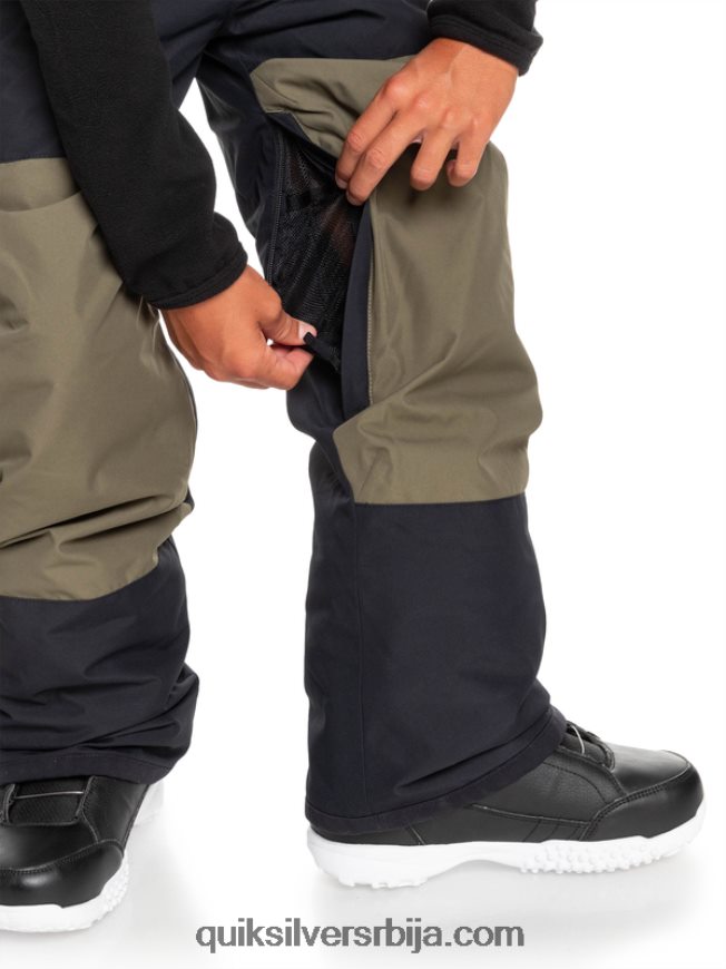 децаци Quiksilver 8-16 масх уп изоловане панталоне за снег права црна Z824VN2318