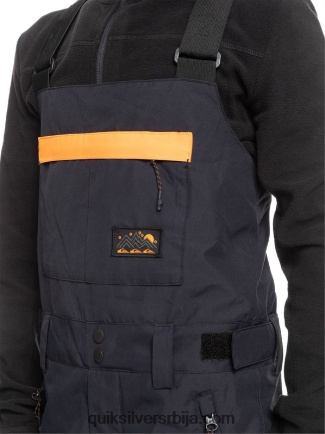 децаци Quiksilver 8-16 масх уп изоловане панталоне за снег права црна Z824VN2318