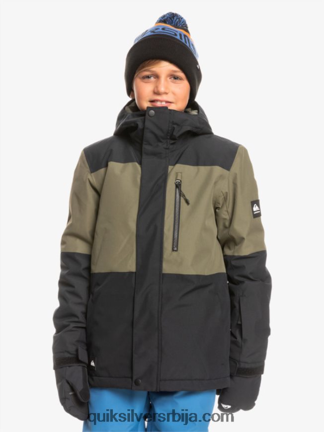 децаци Quiksilver 8-16 миссион блоцк техничка јакна за снег права црна Z824VN2337