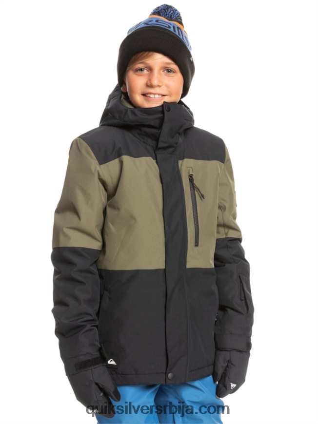 децаци Quiksilver 8-16 миссион блоцк техничка јакна за снег права црна Z824VN2337
