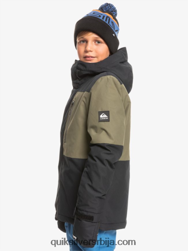 децаци Quiksilver 8-16 миссион блоцк техничка јакна за снег права црна Z824VN2337
