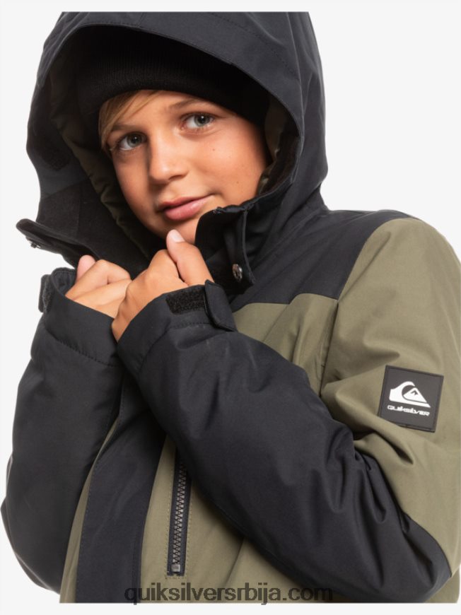 децаци Quiksilver 8-16 миссион блоцк техничка јакна за снег права црна Z824VN2337