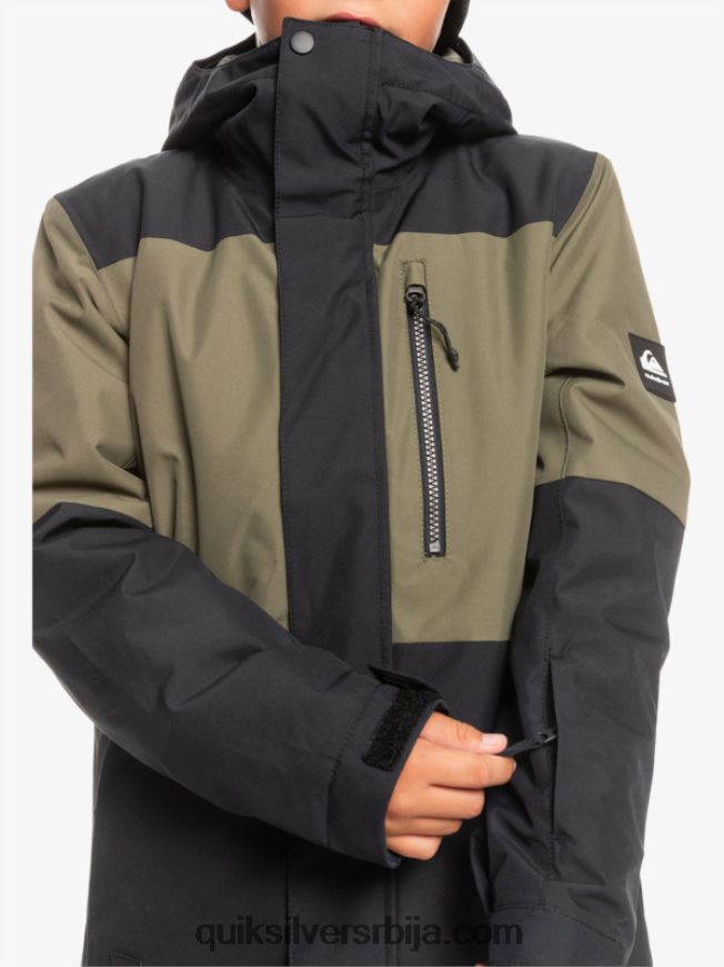 децаци Quiksilver 8-16 миссион блоцк техничка јакна за снег права црна Z824VN2337