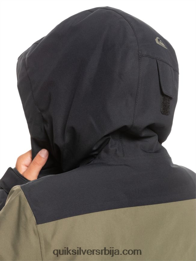 децаци Quiksilver 8-16 миссион блоцк техничка јакна за снег права црна Z824VN2337