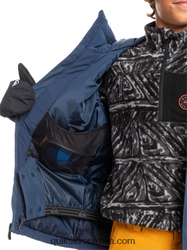децаци Quiksilver 8-16 миссион блоцк техничка јакна за снег инсигниа блуе Z824VN2338
