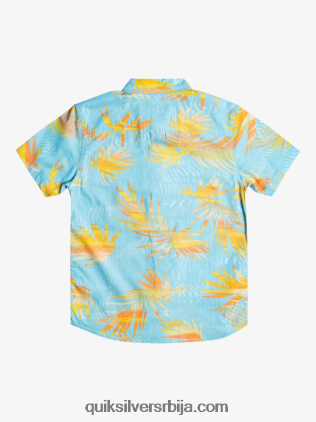 децаци Quiksilver 8-16 подерана кошуља кратких рукава небо плаветнило раздерано Z824VN2197