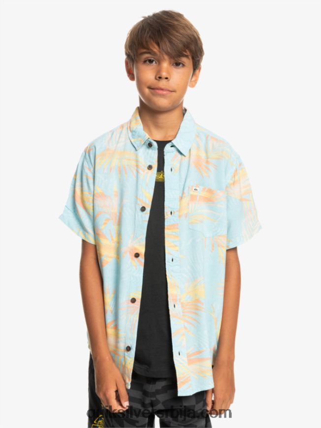 децаци Quiksilver 8-16 подерана кошуља кратких рукава небо плаветнило раздерано Z824VN2197