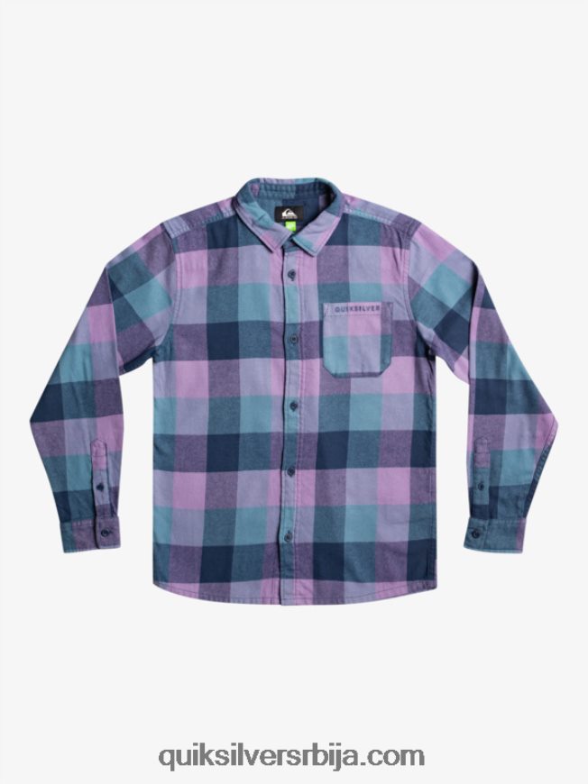 децаци Quiksilver 8-16 фланел мајица дугих рукава инсигнија плава матица Z824VN2304