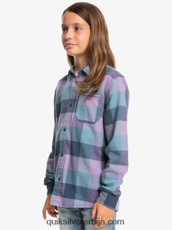 децаци Quiksilver 8-16 фланел мајица дугих рукава инсигнија плава матица Z824VN2304