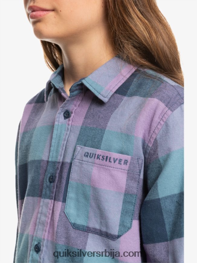 децаци Quiksilver 8-16 фланел мајица дугих рукава инсигнија плава матица Z824VN2304
